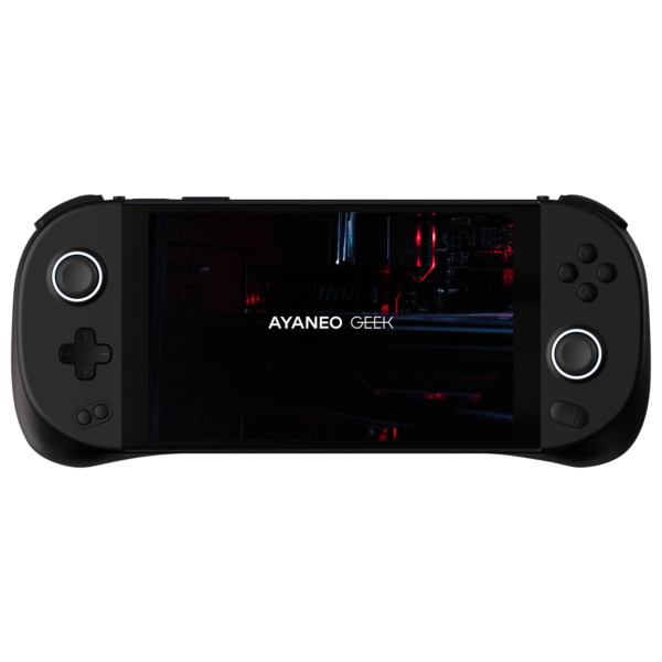 AYANEO Fantasy Black Purple PC Gaming Handheld shown from the front